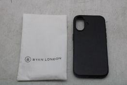 Ryan London Leather iPhone 17 Shell Case, Metal, MagSafe, Black