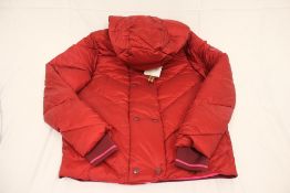 Scotch & Soda Lightweight Padded Jacket with Double Breasted Closure, Dark Red, Size 14