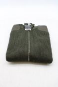 Ron Dorff Zipped Army Wool Jacket, Dark Green, Size XL
