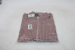 Adidas Women's Ultimate365 Gingham Golf Jacket, Aurora Ruby/Brown, UK M