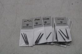 Ten Sets Perfect Nine Darts Alpha Points, Black, 40MM