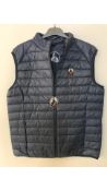 Jott Men's Sleeveless Down Jacket, Bleu Delave, XL