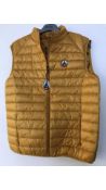Jott Men's Sleeveless Down Jacket, Mustard, XL