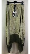 Taller Marmo Women's Fringe-Detail Kaftan Dress, Light Khaki, One Size, No Belt