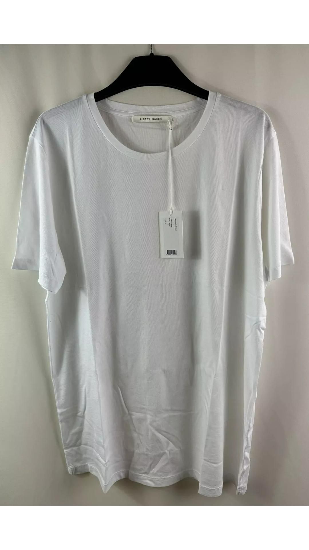 A Days March Men's Lightweight T-Shirt, White, Size L
