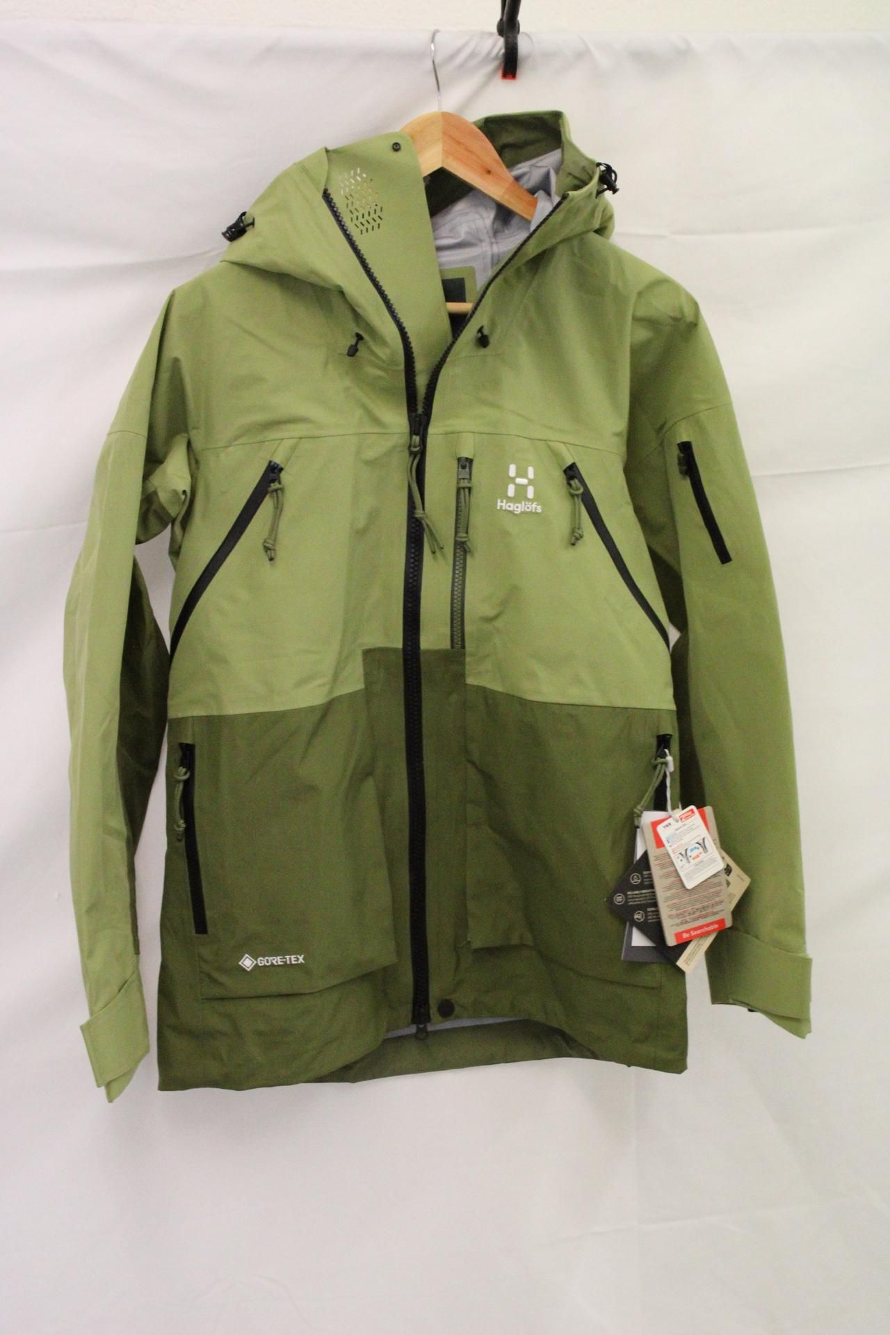 Haglofs Vassi GTX Ski Jacket, Olive Green/Thyme Green, Size XS