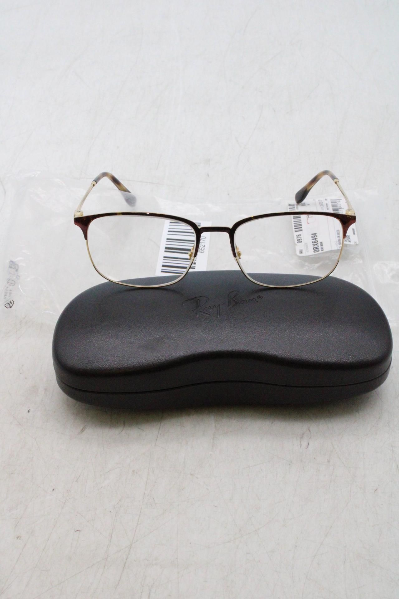 Ray-Ban ORX6494 Square Glasses, F-Havana On Arista/L-Demo Lens. Box damaged