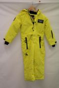 LDSKI Children's Snowboarding Jumpsuit, Yellow/Black, Size 110
