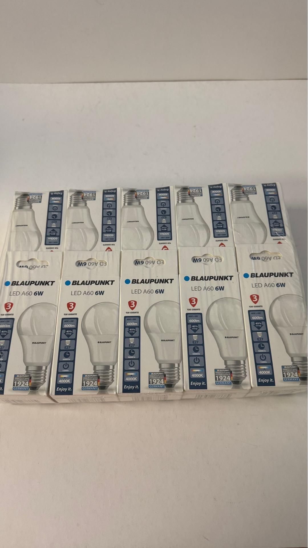 Ten Blaupunkt E27 LED Light Bulb, 6W, Screw-In