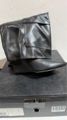 Azalea Wang Woman's Alexia Belt Boots, Black, UK 6.5. Box Damaged