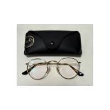 Ray Ban Unisex Round Frame, Gold, 47 21 140