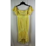 Coast Women's Lace Bardot Maxi Dress, Lemon, UK 12