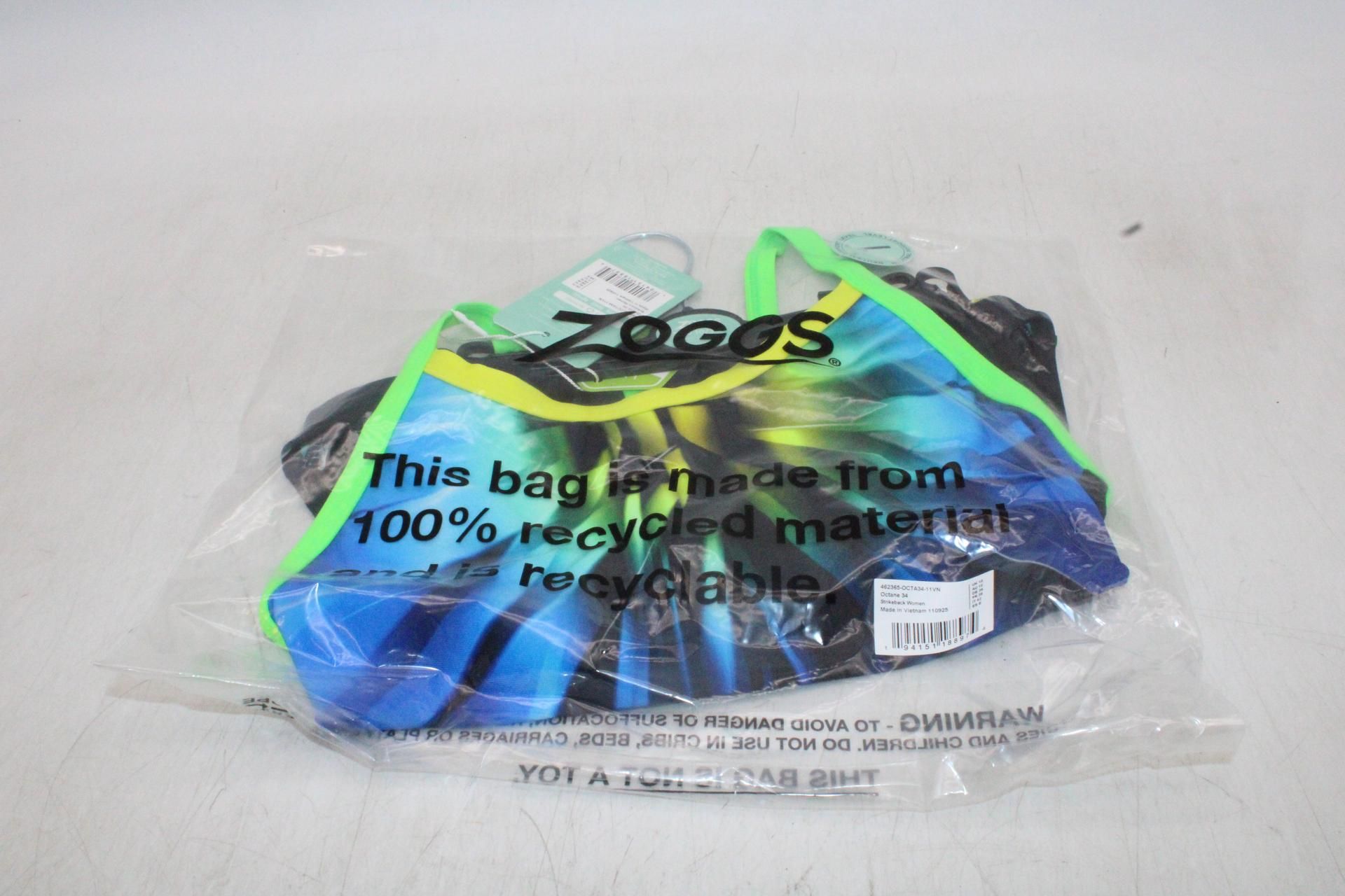 Two Zoggs Women's Octane Strikeback Swimsuit, Navy, Sizes 1x UK-14 1x UK-16