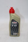 Four 1L Bottles Castrol Power 1 R 40 Oil, Oil for Circuit Racing Engines, 4T SAE 40