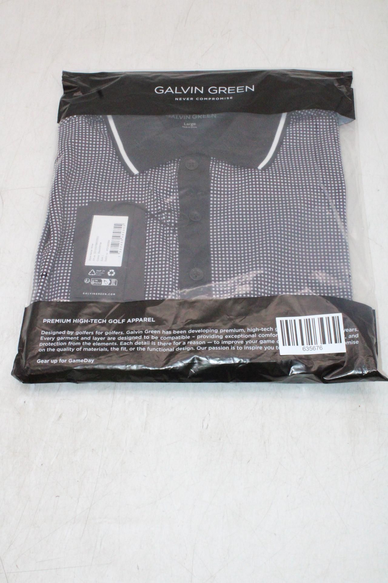 Galvin Green Miller Golf T-Shirt, Black/White, Size M