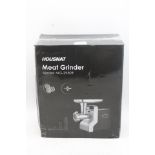 Housnat MG-2950R Electric Meat Grinder, Black/Chrome, Non-UK Plug, Not checked
