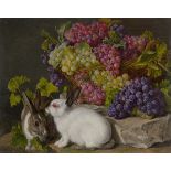 Johanna („Jenny") Fischer. Zwei Kaninchen mit Trauben. 1842
