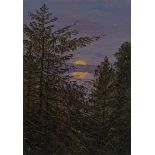 Carl Gustav Carus. Mond über Kiefern.