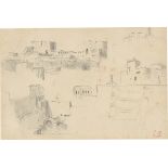 Eugène Delacroix. Studie von Gebäuden in Meknès. 1832