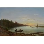 Johann Anton Castell. Blick auf Briesnitz an der Elbe. 1862
