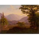 Salomon Brunner. Norditalienische Flusslandschaft. 1836