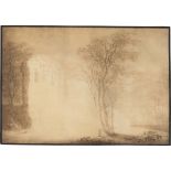 Caspar David Friedrich. „Feuer in einer Kirchenruine“. Um 1800/1801