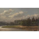 Johan Christian Clausen Dahl. Elblandschaft nahe Dresden („River Landscape“). 1851