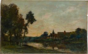Charles-François Daubigny. Abend bei Portejoie. Um 1875