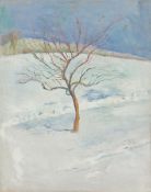 August Macke. „Baum in verschneiter Landschaft“. 1910