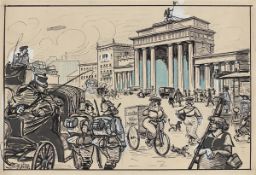 Heinrich Zille. Am Brandenburger Tor. Um 1917/18