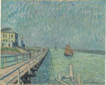 Theo von Brockhusen. Landungsbrücke in Nieuport. 1910