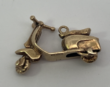 9ct Gold Vespa Scooter Charm Pendant