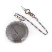 LEPINE, SALTERELLO, OROLOGIO DA TASCA IN ARGENTO CON CATENA, SVIZZERA 1840 CIRCA