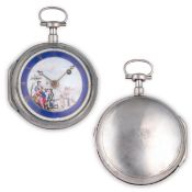 LE BRANDE A PARIS, OROLOGIO DA TASCA IN ARGENTO, FRANCIA 1790 CIRCA