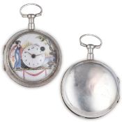 OROLOGIO DA TASCA CON QUADRANTE DIPINTO, FRANCIA 1780-85