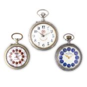 LOTTO DI TRE MONTRE REGULATEUR, OCCHIO DI BUE, SVIZZERA 1870-90 CIRCA