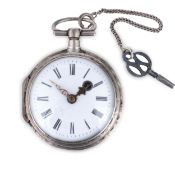 OROLOGIO DA TASCA A VERGA, CON CASSA IN ARGENTO, FRANCIA 1820 CIRCA