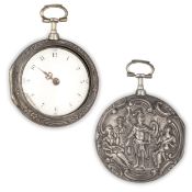 JENKINS LONDON, OROLOGIO A DOPPIA CASSA IN ARGENTO, INGHILTERRA LONDRA 1794