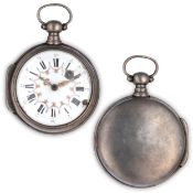 ANONIMO, OROLOGIO DA TASCA CON SCAPPAMENTO A VERGA, QUADRANTE A FOSSETTE, BELGIO 1830 CIRCA