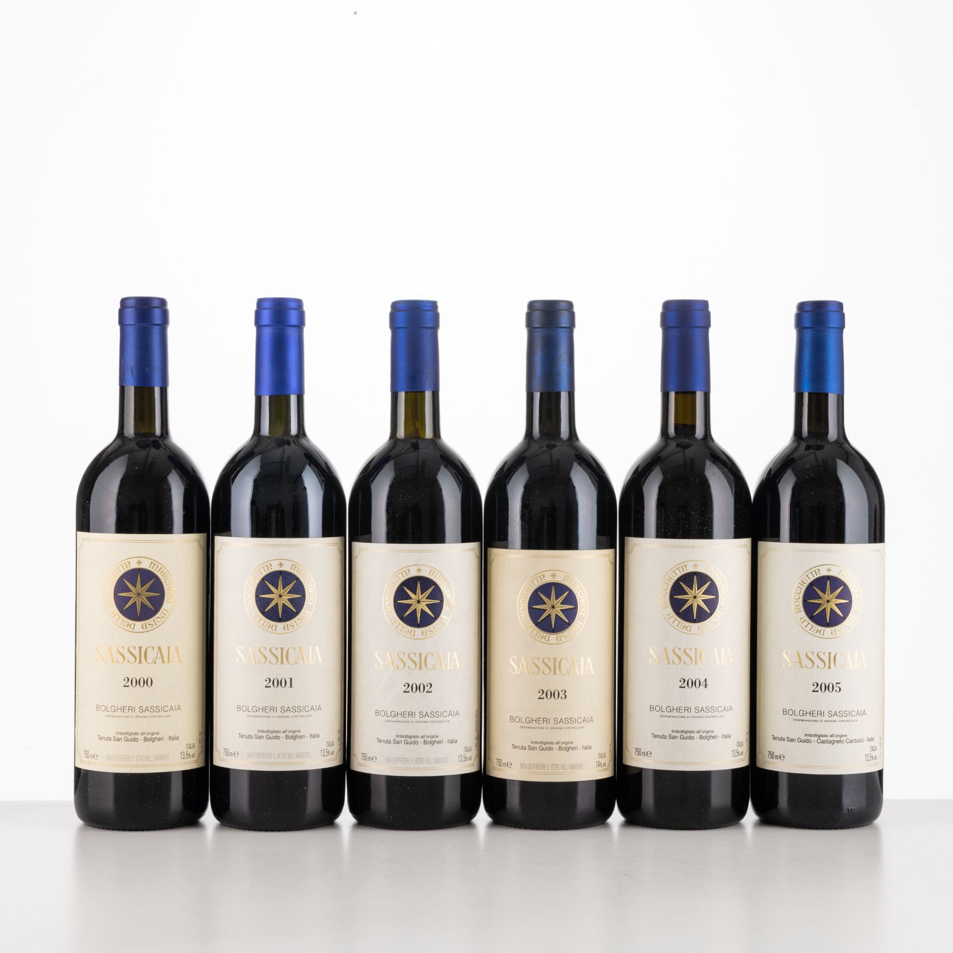 Verticale Sassicaia Tenuta San Guido