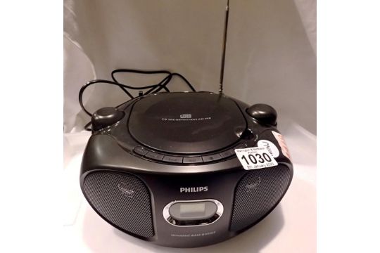 Philips CD soundmachine model AZ105B, boxed, working. All electrical items in this lot have been PAT