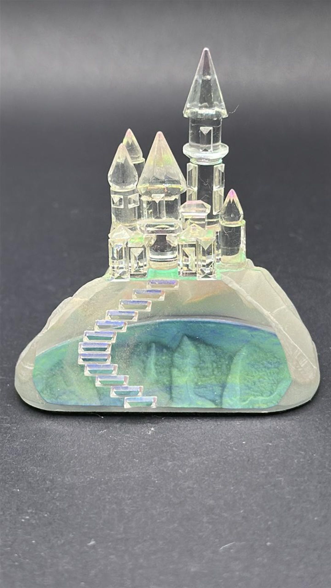 Two pieces of crystal including Castle and Windmill, tallest 6cm high / AN17 - Image 7 of 14
