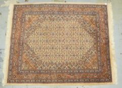 Orientteppich (Indien), mit Herati-Muster, dichter Flor - guter Zust.; Ma&szlig;e 300 x 245 cm