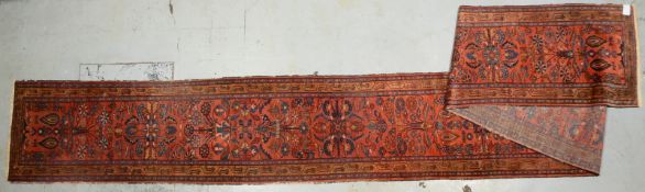 Lilian-Galerie, antik, mittelfeine Kn., Pflanzenf., Flor in annehmb. Zust.; Ma&szlig;e 716 x 77 cm