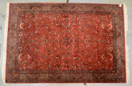Isfahan (Indien), mittelfeine Kn&uuml;pfung, hochflorig - guter Zust.; Ma&szlig;e 305 x 209 cm
