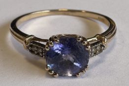 A 9 carat single-stone ring in claw mount.