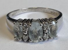 A 9 carat diamond-set ring.