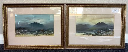 FURNISS WILSON: (British, 20th Century): A pair of gilt framed and glazed watercolours.