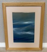 AMALIA MAZUREK: A framed acrylic entitled 'CONTEMPLATION'.