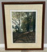 MARK SPAIN: A framed and glazed watercolour entitled 'Autumn Beech'.